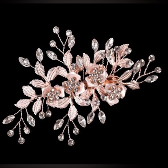 BRIDAL WEDDING HAIRPIECE ACCESSORY ROMANTIC BRIDESMAID, QUINCEAÑERA HAIR… - Picture 3 of 9